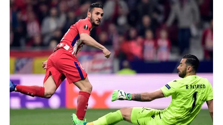 TEMPRANERO. Koke durmió a la defensa del Sporting Lisboa y anotó a los 23 segundos.