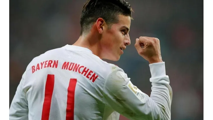 PUÑO APRETADO. James Rodríguez está brillando con Bayern Múnich esta temporada.