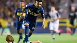 MAGIA DE BEBELO. Reynoso levantó a toda La Bombonera con un caño hermoso (Foto: Getty).