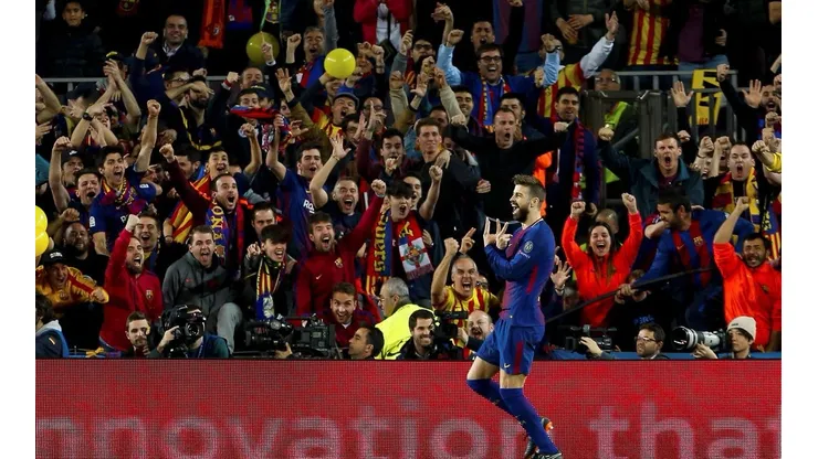 Piqué marcó el tercero para Barcelona.