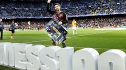 En la previa del partido contra la Roma, el Barcelona homenajeó a Messi