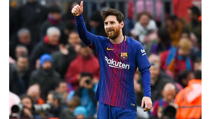 "CHALLENGE ACCEPTED". Messi sigue rompiendo récords en Barcelona y dejó en claro que no se retirará pronto (Foto. Getty).