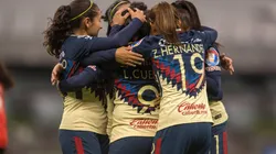 Las Águilas del América en el segundo lugar de la tabla de la liga femenil.