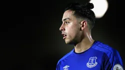 Funes Mori con los colores de Everton.