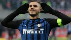Mauro Icardi celebrando su gol con Inter