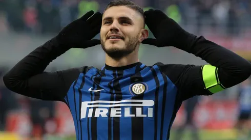 Mauro Icardi celebrando su gol con Inter