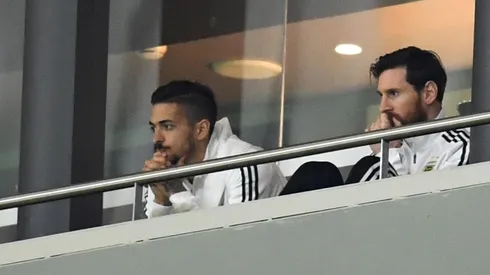 Lionel Messi sufriendo la goleada ante España.