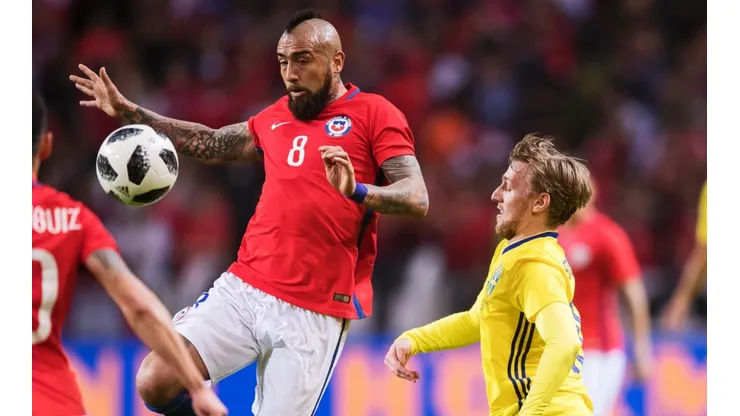 Arturo Vidal con la camiseta de la Selección de Chile