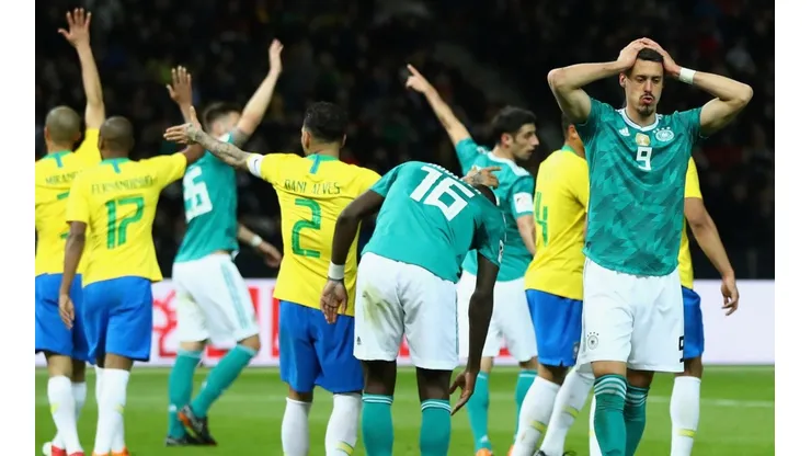 AMISTOSO DIGNO DE FINAL. Alemania y Brasil dieron todo este martes por la Fecha FIFA (Foto: Getty).