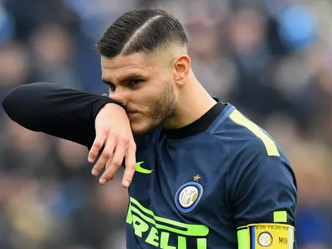 A Icardi le reglaron un panqueque que decía "Forza Napoli"