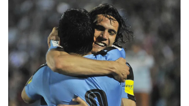 Suárez junto a su socio de ataque.