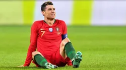 Cristiano Ronaldo, sufriendo ante Holanda.