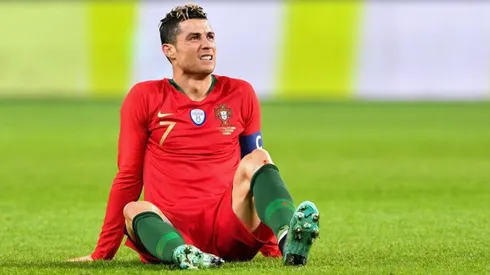 Cristiano Ronaldo, sufriendo ante Holanda.