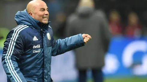 Sampaoli al frente de la Selección Argentina.