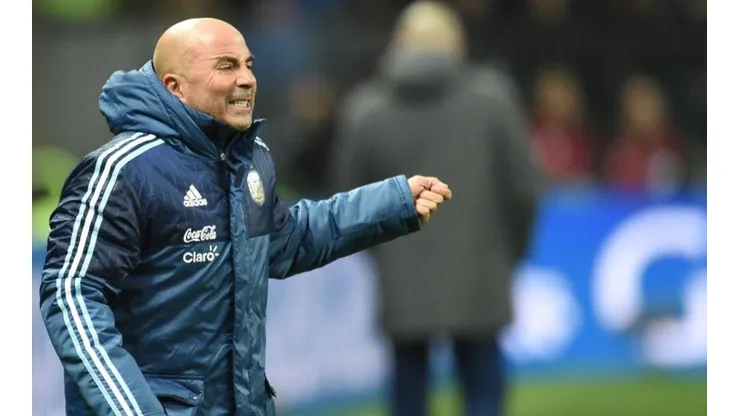 Sampaoli al frente de la Selección Argentina.
