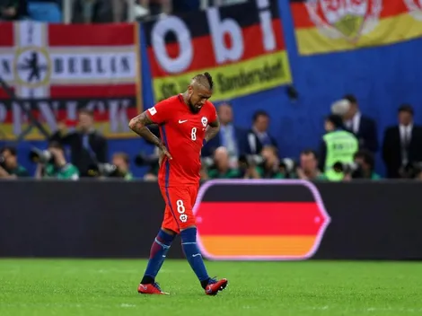 Arturo Vidal, en la puerta del área, le pegó de volea directo al ángulo