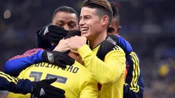 James Rodríguez, feliz con el triunfo de la Selección Colombia.