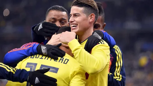 James Rodríguez, feliz con el triunfo de la Selección Colombia.