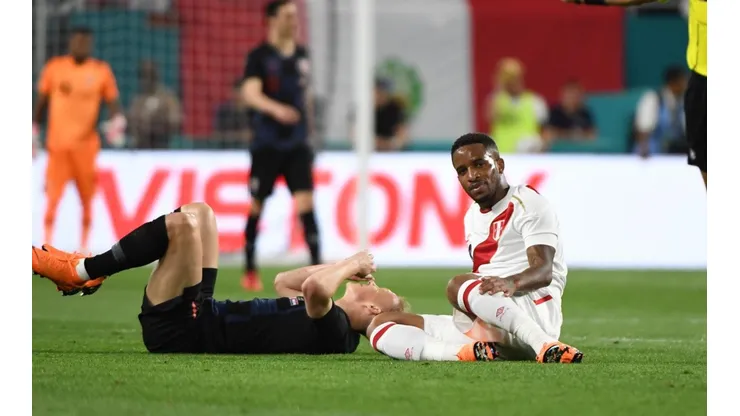La Foquita ayer disputando el encuentro ante Croacia.
