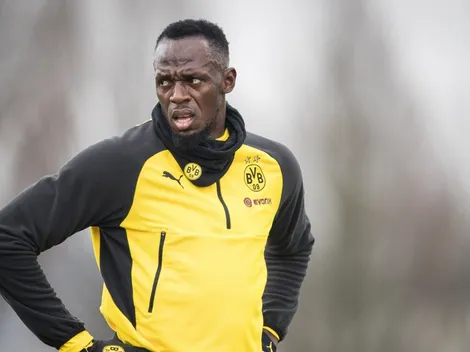 Bolt tiró un tremendo caño en el entrenamiento del Dortmund