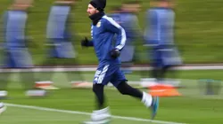 A OTRA VELOCIDAD. Messi durante su primer entrenamiento con la Selección Argentina (Foto: Getty).