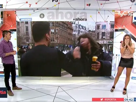 Insólito: ¡Un hombre de la calle de Manchester le quiso pegar a Martín Arévalo al aire!