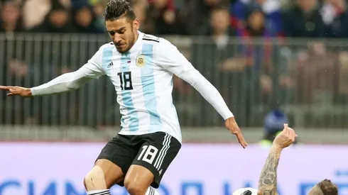Eduardo Salvio en la Selección Argentina.