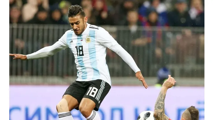 Eduardo Salvio en la Selección Argentina.