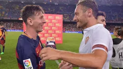 Messi y Totti, frente a frente.