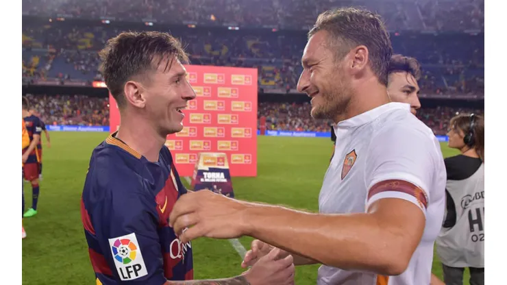 Messi y Totti, frente a frente.