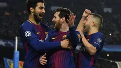 Lionel Messi celebrando su gol ante Chelsea.