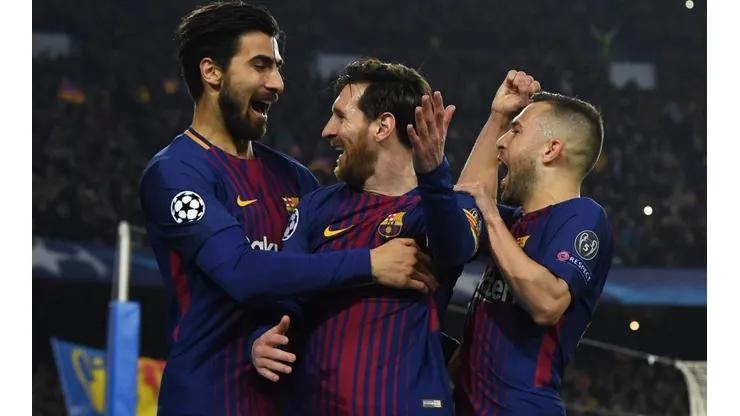 Lionel Messi celebrando su gol ante Chelsea.