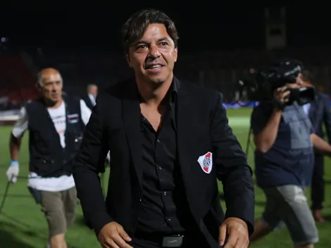 Gallardo celebró la victoria haciéndole tres dedos a Boca