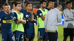 Los jugadores de Boca después de perder la final.