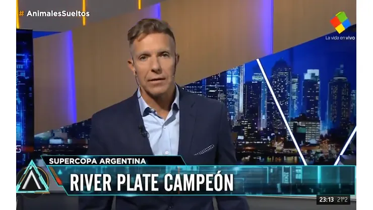 Alejandro Fantino, durísimo ante Boca.