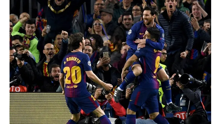 Lionel Messi celebrando su gol ante Chelsea.