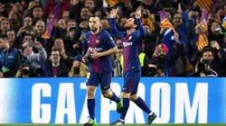 Lionel Messi celebrando su gol.