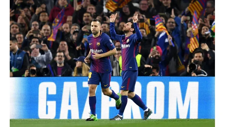Lionel Messi celebrando su gol.