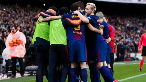 Los jugadores de Barcelona.