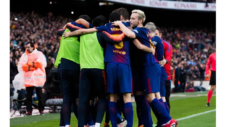 Los jugadores de Barcelona.