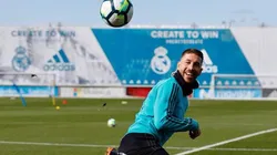 Sergio Ramos llegó con un Fiat 600 al entrenamiento