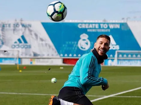 Sergio Ramos llegó con un Fiat 600 al entrenamiento