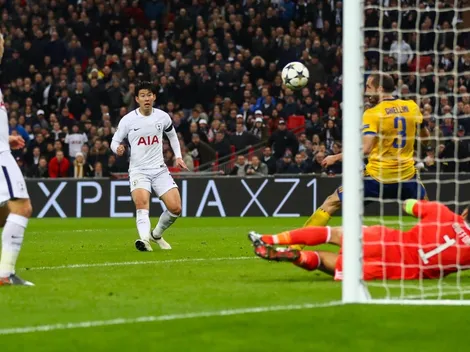 Tottenham marcó ante Juventus el gol con más suspenso de la Champions