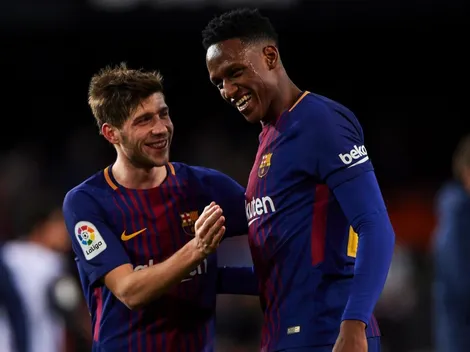 Yerry Mina: "La primera de muchas copas de la mano de Dios"