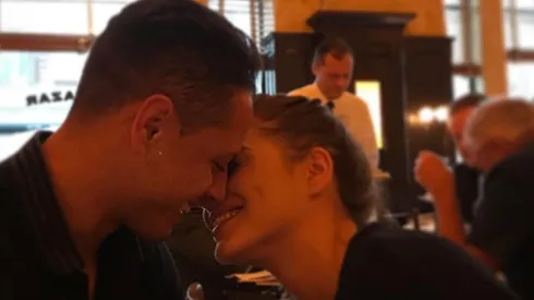 Hernández le envió el mensaje a su novia, la actriz española Andrea Duro