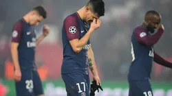 Los jugadores de PSG sufren la derrota.