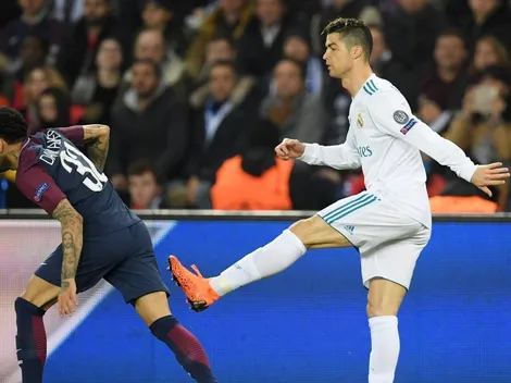 Video: Cristiano Ronaldo le tiró una patada a Dani Alves