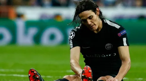 Cavani no reaccionó de muy buena manera.
