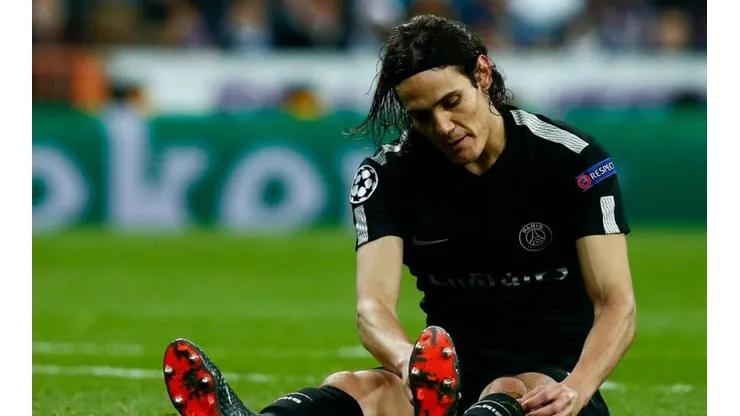 Cavani no reaccionó de muy buena manera.
