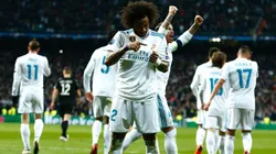 Marcelo, jugador de Real Madrid festejando ante PSG.